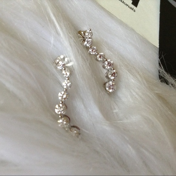 Vintage Kay’s 14k White Gold Diamond Journey Earrings, 1-Carat Total, & Certific - Picture 12 of 14